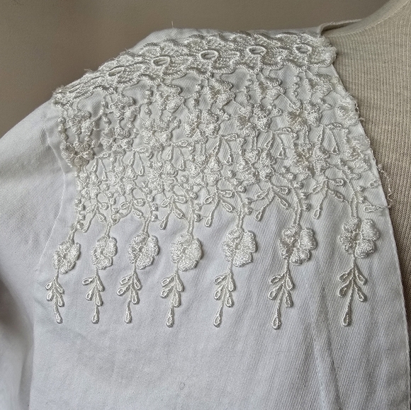 Vintage Casual Look Women's 100% Cotton Made In USA Embroidered Jacket Sz L. - Picture 5 of 10